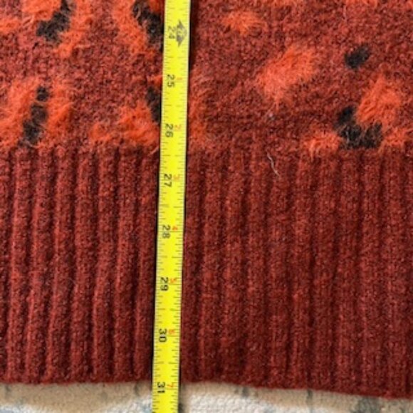 🧡3/15 Zara  Knit Animal Print Oversized Soft Feel Sweater Women's S - Picture 7 of 9